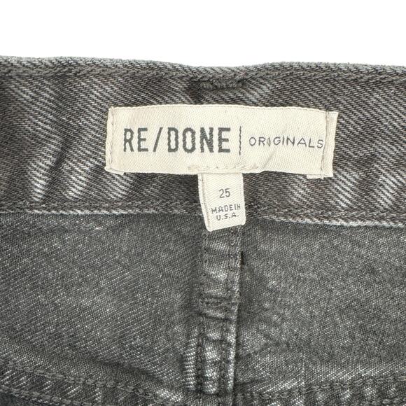 RE/DONE High Rise Straight Loose Rigid Distressed Jeans Black Size 25 NEW - Picture 7 of 16